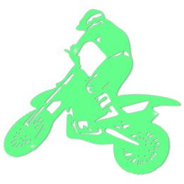 Glow In The Dark Motorbike Sports Heat Transfer